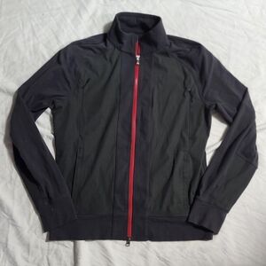 lululemon athletica Black Jacket with Red Zipper